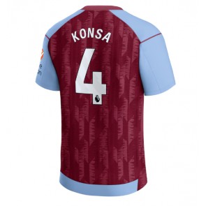 Aston Villa Ezri Konsa #4 Hjemmebanetrøje 2023-24 Kort ærmer